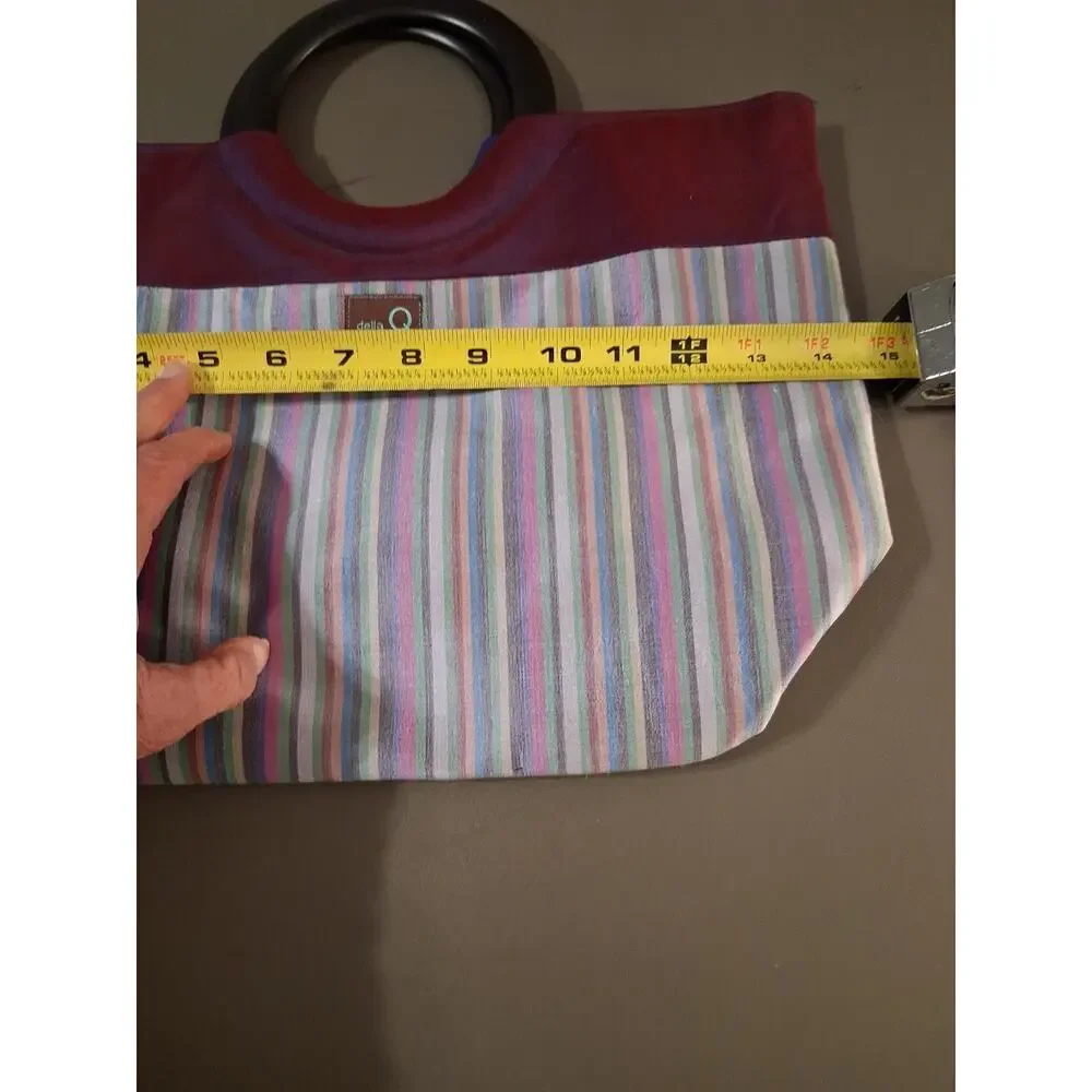 Della Q Lena Bag Knitting Essentials Circa 2010 Silk Striped Project Bag